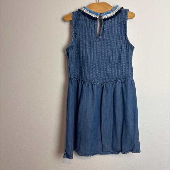 Vineyard Vines Girls Small Blue Tencel Sleeveless Dress - Picture 7 of 7